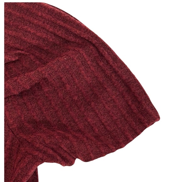 Jane & Hudson Women's Burgundy With Belly Button Shirt Knot Size Small New W Tag - Picture 4 of 12